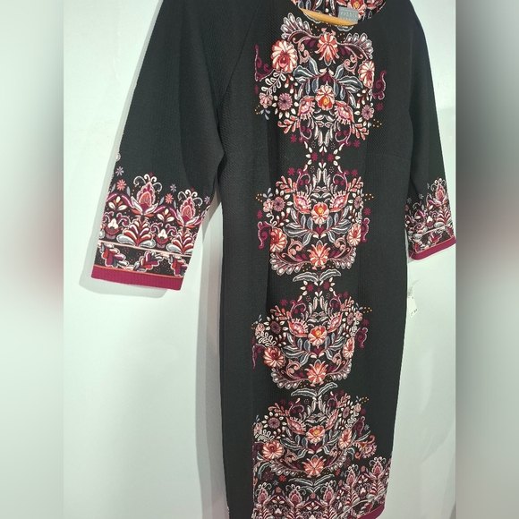 Rabbit Rabbit Rabbit Designs Women's Dress Midi Sheath Floral Multicolor  Sz 10 - Picture 2 of 14